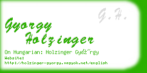 gyorgy holzinger business card